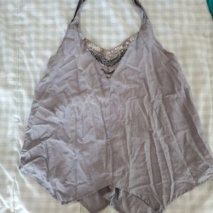 American Eagle Gray Halter Top